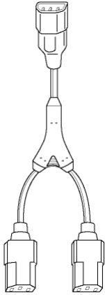 Volex-17271A 10 B1 Cable Assembly AC Power Cable Assembly Power Cord 3.04m 16AWG 3 POS Power to 2(3 POS Power) PL-F/F Bulk