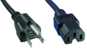 Qualtek Electronics-338010-01 Cable Assembly AC Power Cable Assembly 2.286m NEMA 5-15P to C15 3 to 3 POS F-M Crimp-Crimp 16AWG