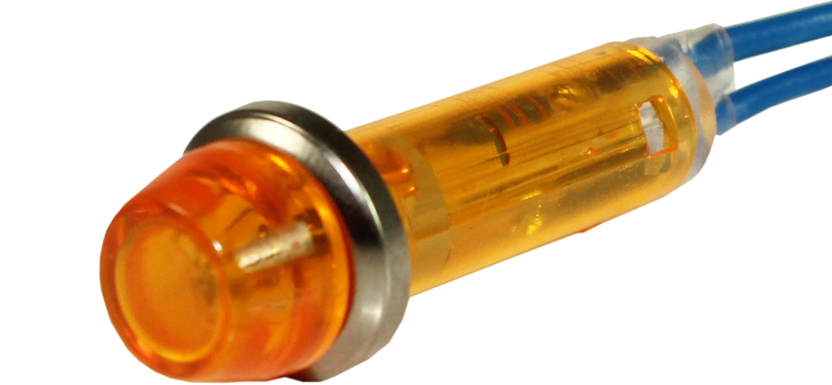 CamdenBoss Ltd-IND5032405-240-T/AMB Panel Mount Indicators Neon Lamp Panel Mount Indicator 2-Pin