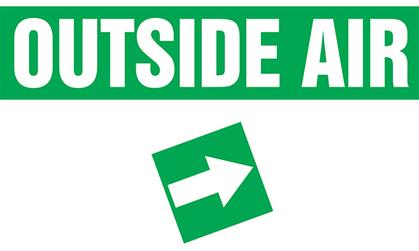 Panduit-PPMA44WGD Beschriftungen Labels Duct Marker Dura-Polyester Vinyl Green/White 304.8x63.5mm