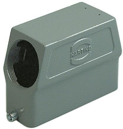 HARTING Technology Group-09300240546 Backshells Hood 90° 24B Shell Size Powder Die Cast Aluminum Single Lock Han®