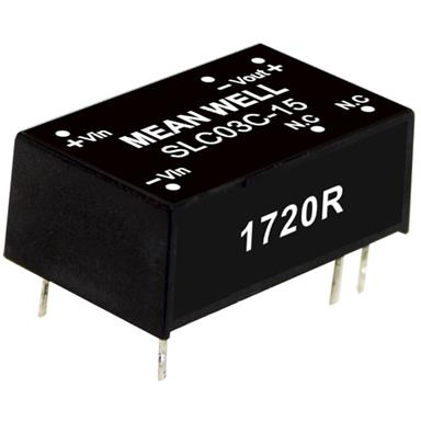 MEAN WELL-SLC03C-15 DC to DC Converter and Switching Regulator Module Module DC-DC 48VIN 1-OUT 15V 0.2A 3W 6-Pin DIP Module Tube