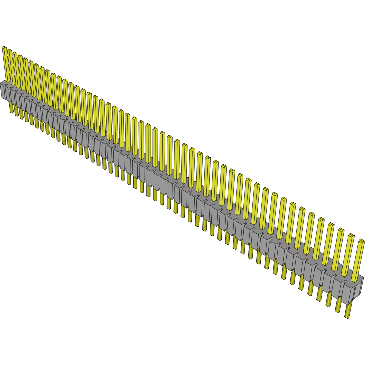 Samtec-HTMS-150-01-G-S Embases de raccordement et réceptacles PCB Conn Unshrouded Header HDR 50 POS 1.27mm Solder ST Top Entry Thru-Hole Tube