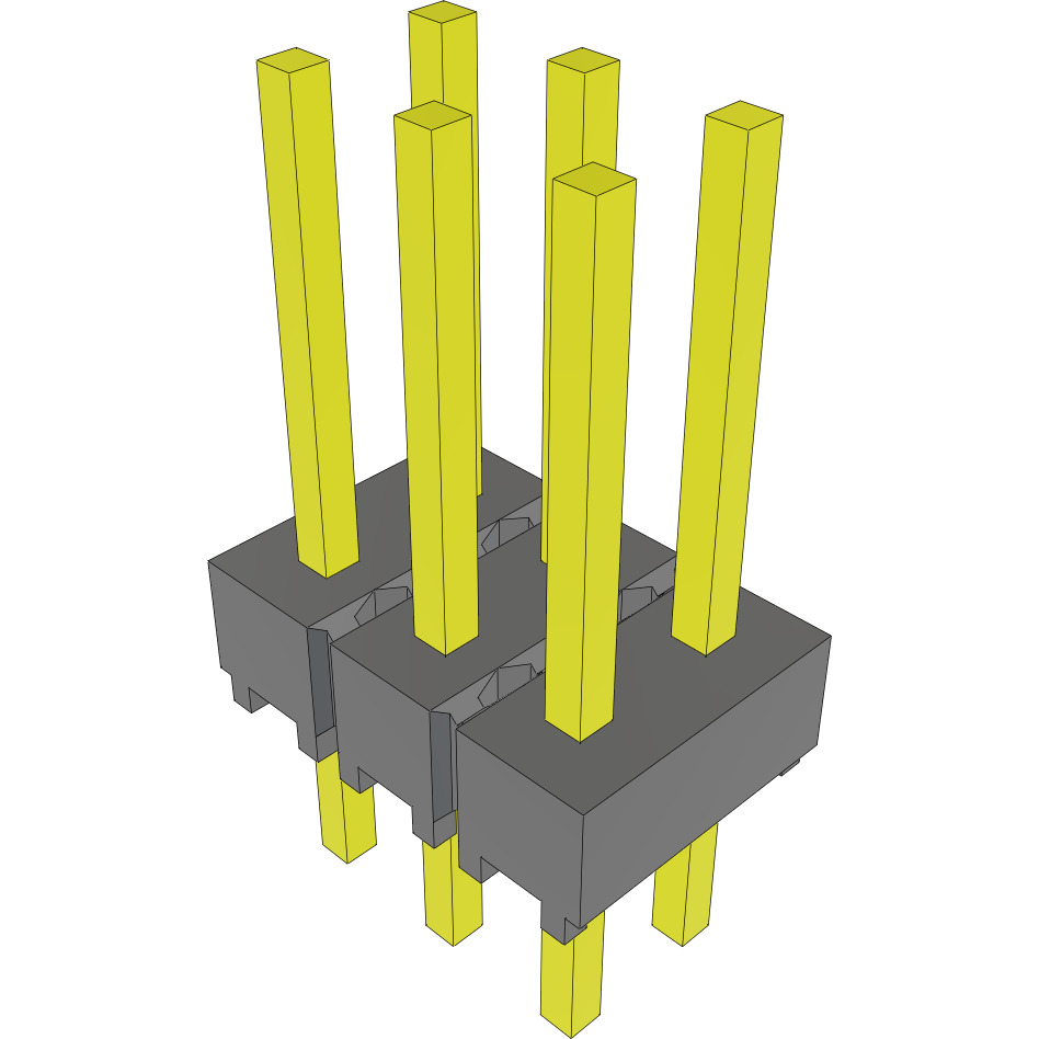 Samtec-MTSW-103-08-G-D-300 Steckverbinderleisten und Leiterplattenbuchsen Conn Unshrouded Header HDR 6 POS 2.54mm Solder ST Top Entry Thru-Hole Bulk