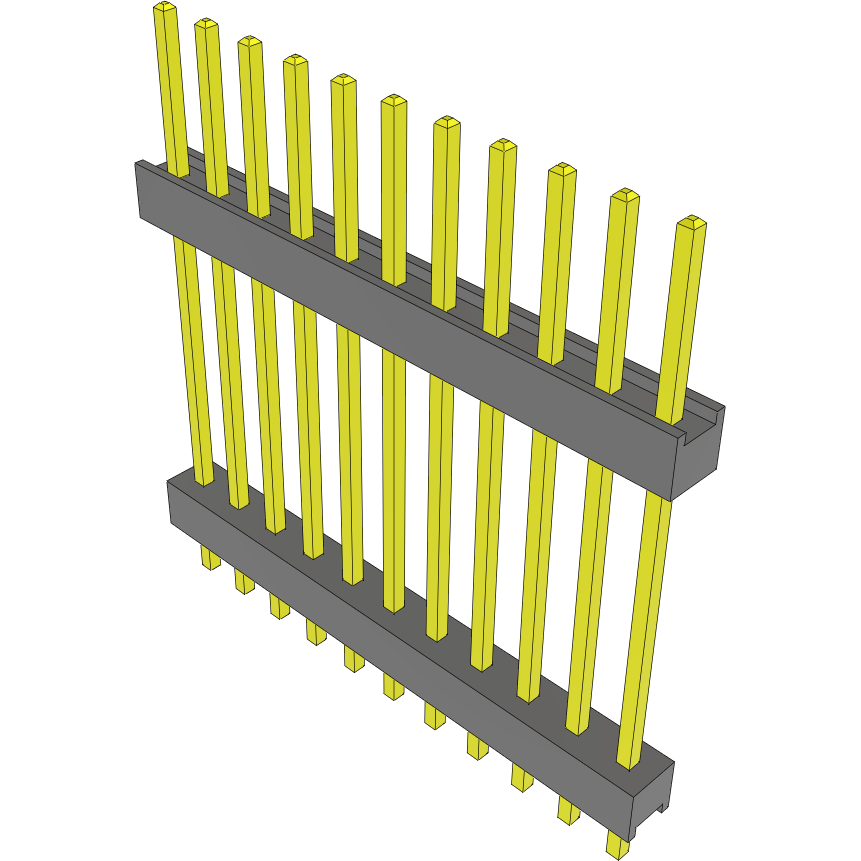 Samtec-DW-11-20-T-S-750 Steckverbinderleisten und Leiterplattenbuchsen Conn Board Stacker HDR 11 POS 2.54mm Solder ST Top Entry Thru-Hole Bulk