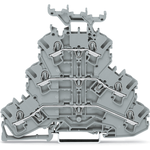 Conn Terminal Block 6 POS Push-In Cage Clamp T DIN Rail 20A Box