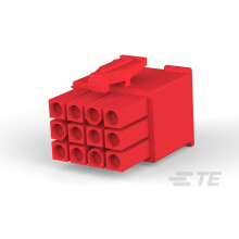 TE Connectivity-1-172170-2 Einzeladersteckverbinder, Gehäuse Conn Housing RCP 12 POS 4.2mm Crimp ST Cable Mount Red Bag