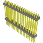 Conn Board Stacker HDR 40 POS 2.54mm Solder ST Top Entry Thru-Hole Bulk