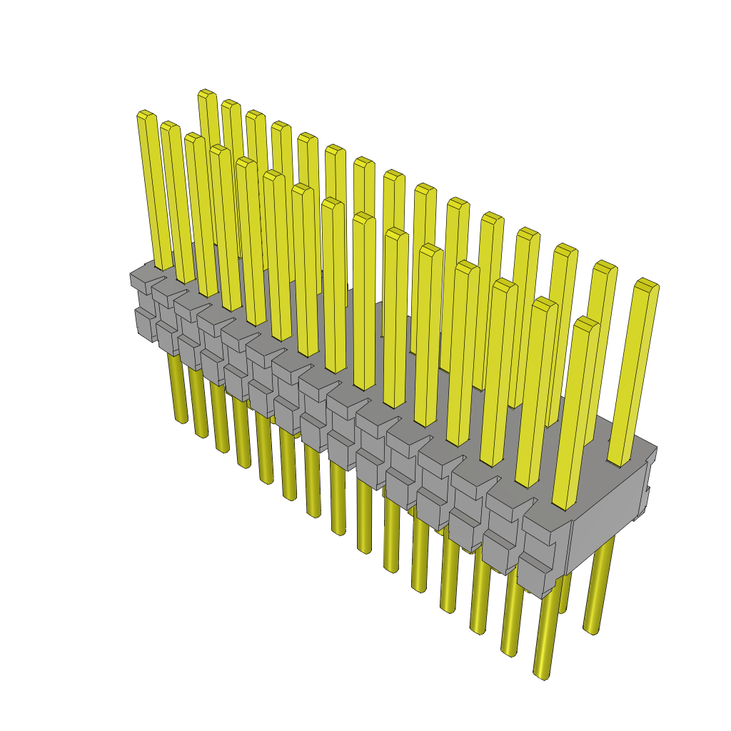 Samtec-TMS-115-21-G-D Steckverbinderleisten und Leiterplattenbuchsen Conn Unshrouded Header HDR 30 POS 1.27mm Solder ST Top Entry Thru-Hole Tube