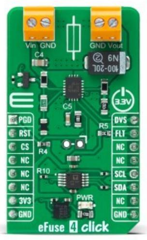 MikroElektronika-MIKROE-5501 Power Management Development Boards and Kits TPS25940 Hot Swap Controller Click Board