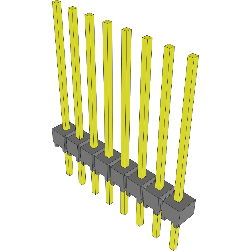 Samtec-MTSW-108-11-S-S-640 Piastre connettori e prese PCB Conn Unshrouded Header HDR 8 POS 2.54mm Solder ST Top Entry Thru-Hole Bulk