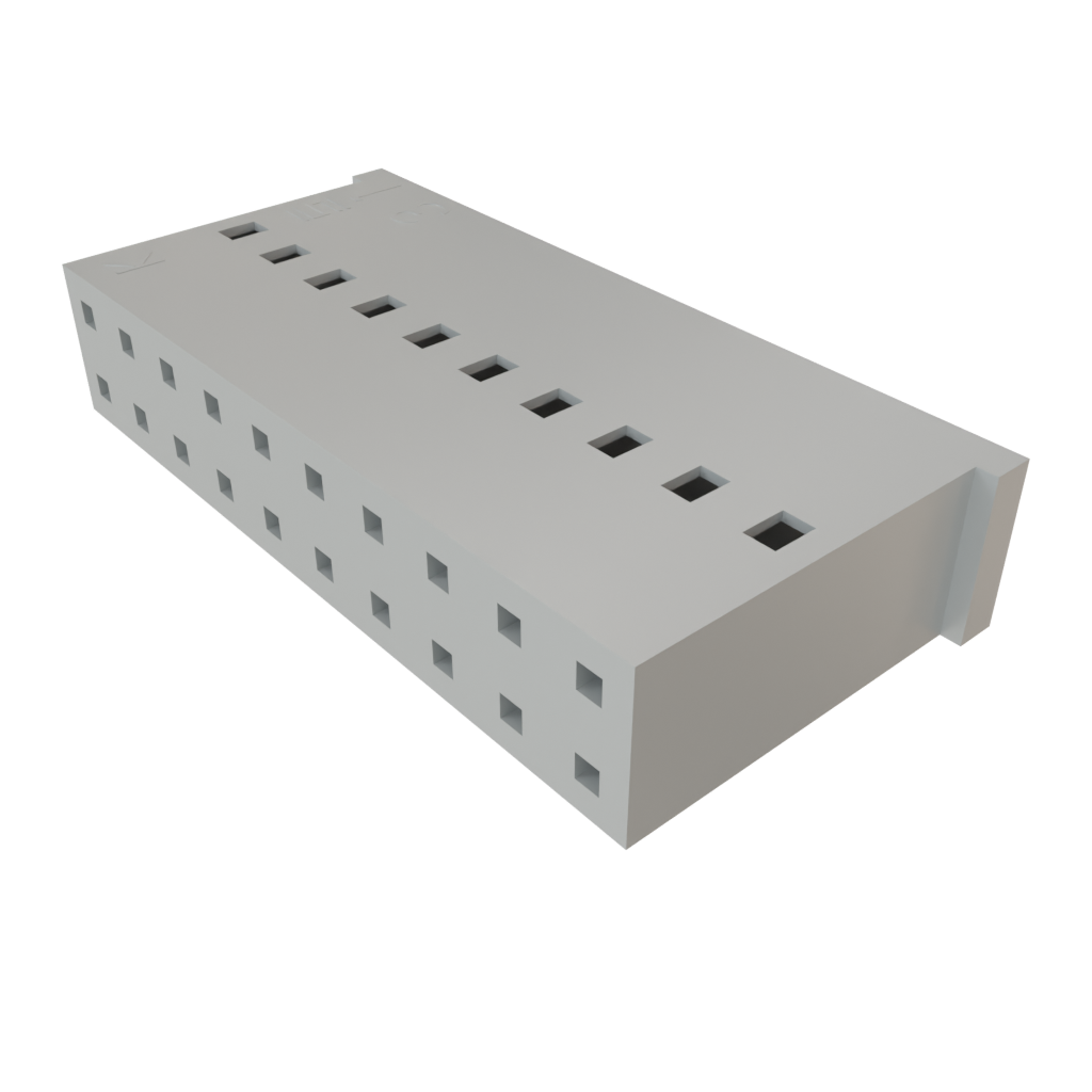 Samtec-ISDM-10 Einzeladersteckverbinder, Gehäuse Conn Housing RCP 20 POS 2.54mm Crimp ST Cable Mount White Bulk