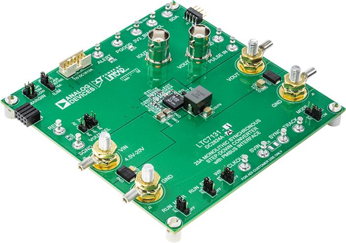 Analog Devices-DC2824A-A Energiemanagement, Entwicklungsplatinen und -kits LTC7131-1 DC to DC Converter and Switching Regulator Chip 0.4V to 4V Output Demonstration Circuit