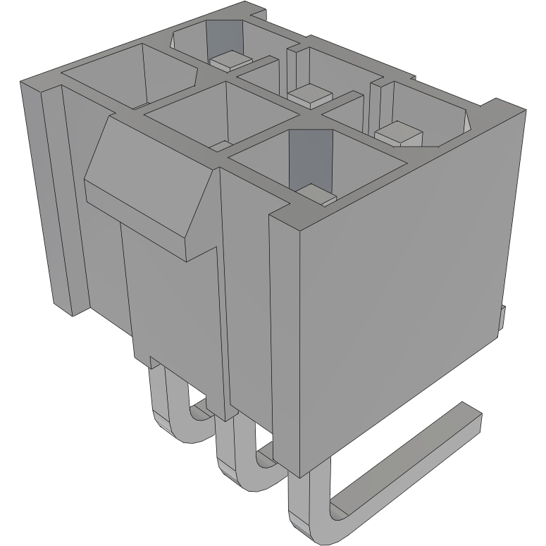 Samtec-IPBT-103-H1-T-D-RA-K Steckverbinderleisten und Leiterplattenbuchsen Conn Wire to Board HDR 6Power POS 4.19mm Solder RA Side Entry Thru-Hole Power Mate® Layer