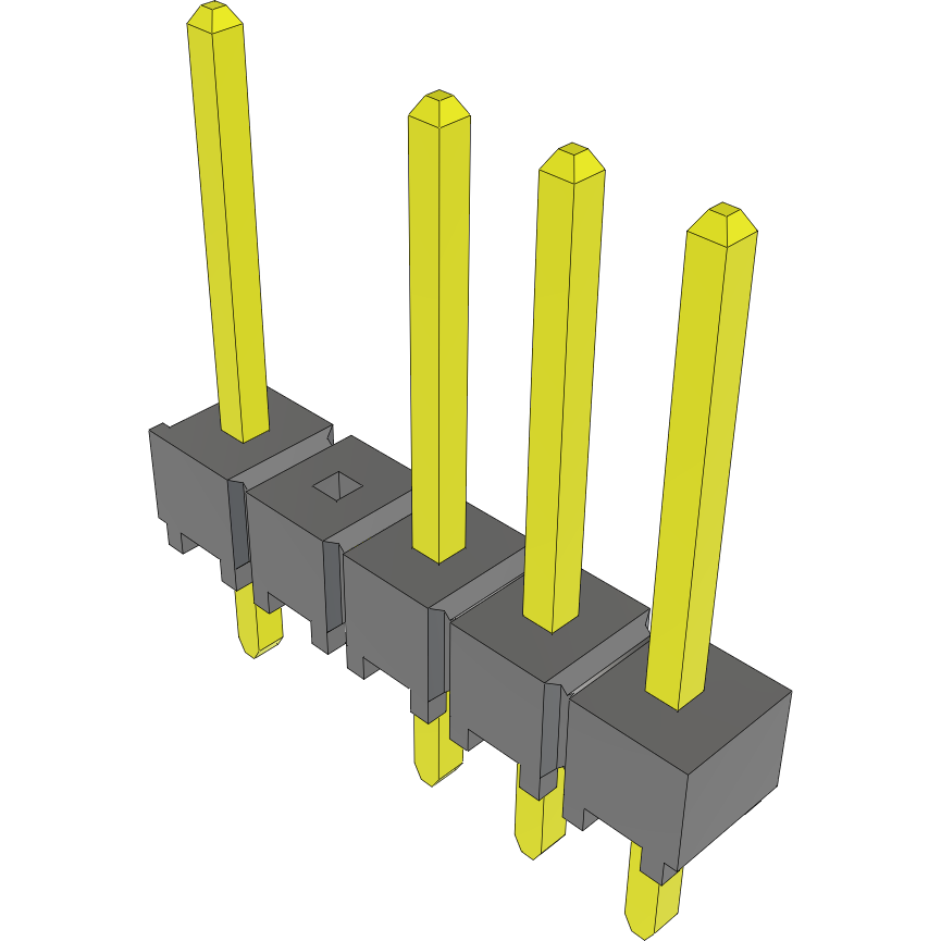 Samtec-TSW-105-14-T-S-004 Steckverbinderleisten und Leiterplattenbuchsen Conn Unshrouded Header HDR 5 POS 2.54mm Solder ST Top Entry Thru-Hole Bulk