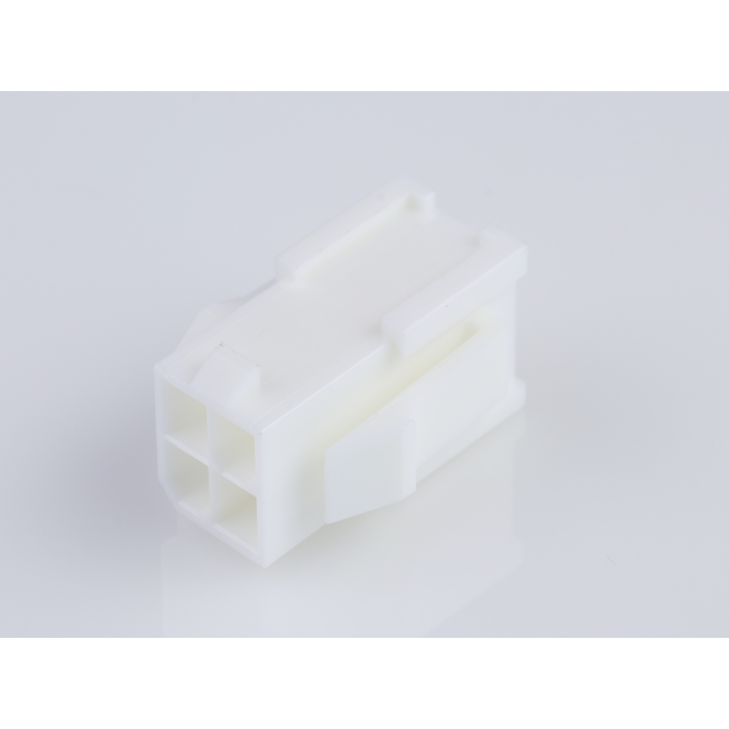 Molex-0039012046 Connector Discrete Wire Housing Conn Housing PL 4 POS 4.2mm Crimp ST Panel Mount Natural Mini-Fit Jr™ Bag