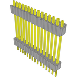 Conn Board Stacker HDR 15 POS 1.27mm Solder ST Thru-Hole Tube