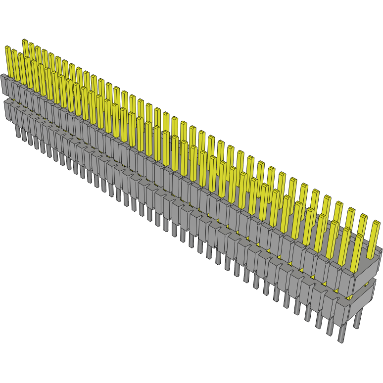 Samtec-DWM-40-53-S-D-245 Connector Headers and PCB Receptacles Conn Board Stacker HDR 80 POS 1.27mm Solder ST Thru-Hole Tube