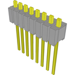 Conn Unshrouded Header HDR 8 POS 1.27mm Solder ST Top Entry Thru-Hole Tube