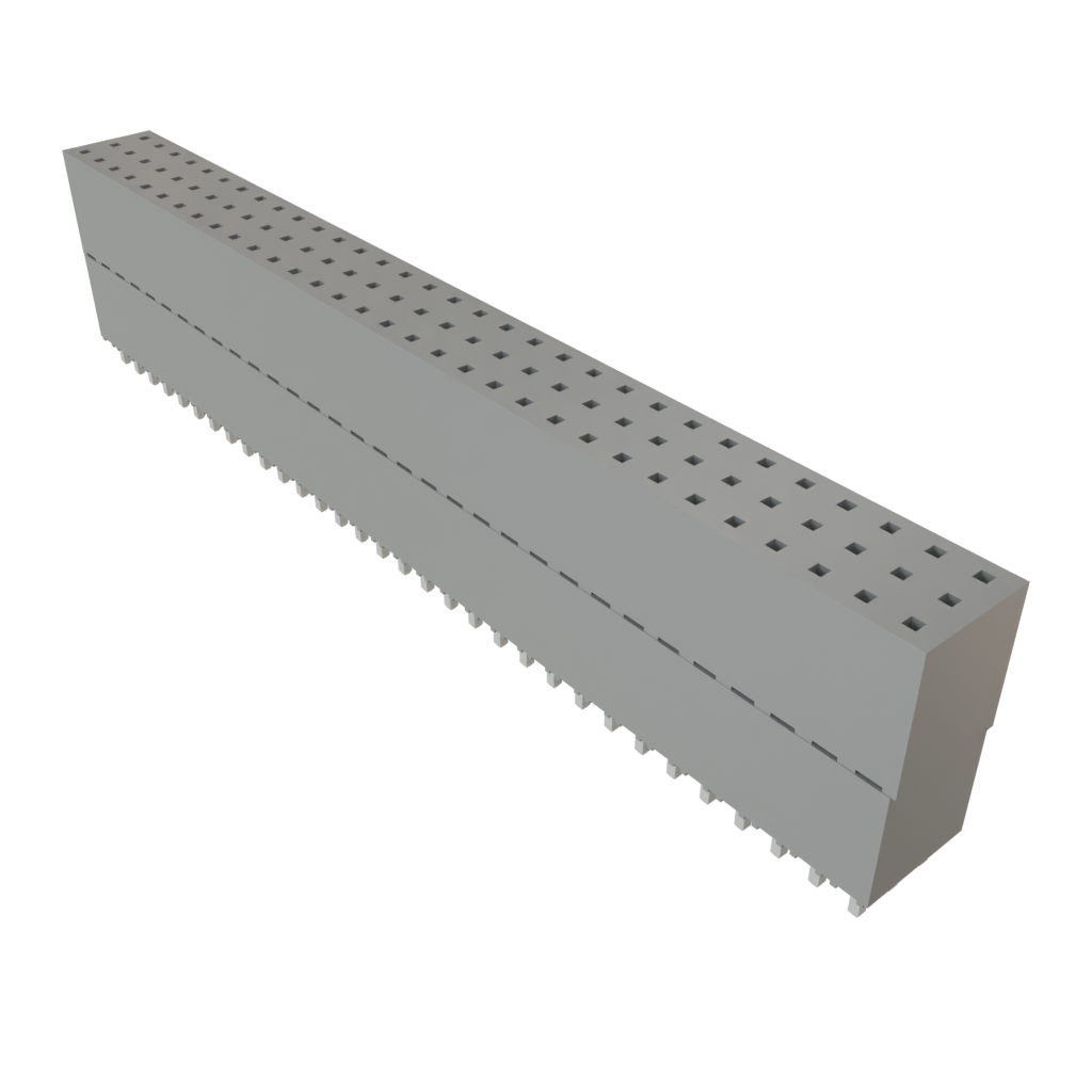 Samtec-ESQ-132-33-T-T Connector Headers and PCB Receptacles Conn Elevated Socket SKT 96 POS 2.54mm Solder ST Top Entry Thru-Hole Tube