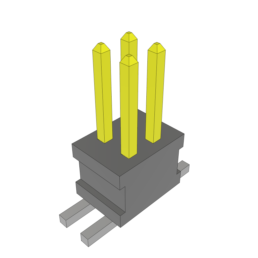 Samtec-FTSH-102-04-F-DV Steckverbinderleisten und Leiterplattenbuchsen Conn Unshrouded Header HDR 4 POS 1.27mm Solder ST Top Entry SMD TIGER CLAW™ Layer