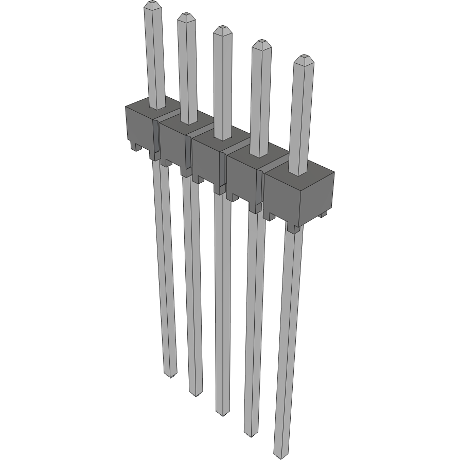 Samtec-HTSW-105-12-T-S Cabezales del conector y receptáculos PCB Conn Unshrouded Header HDR 5 POS 2.54mm Solder ST Top Entry Thru-Hole Bulk