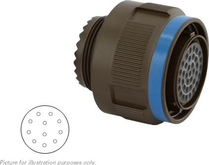 SOURIAU-8D519W11SE-LC Steckverbinder, rund Conn Circular SKT 11 POS Crimp ST Cable Mount 11 Terminal 1 Port