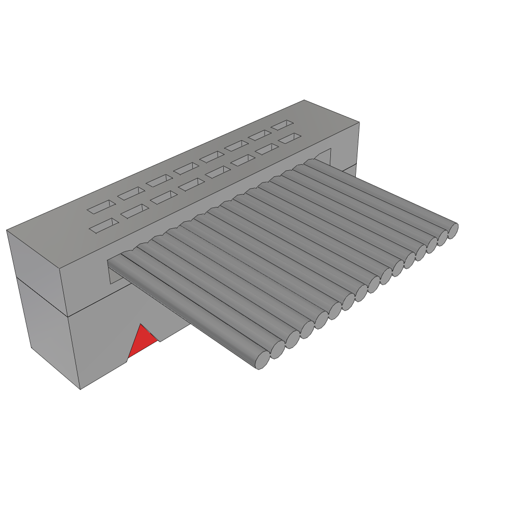 Samtec-FFSD-08-S-02.79-01-N Flachband Kabelbaugruppen Cable Assembly 0.07m 30AWG 1.27mm 16 POS IDC Connector F TIGER EYE™ Bulk