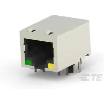 TE Connectivity-5569564-1 Steckverbinder, Telefon und Telekommunikation Conn RJ-45 F 8 POS 1.27mm Solder RA Thru-Hole 12 Terminal 1 Port Cat 3 Tray