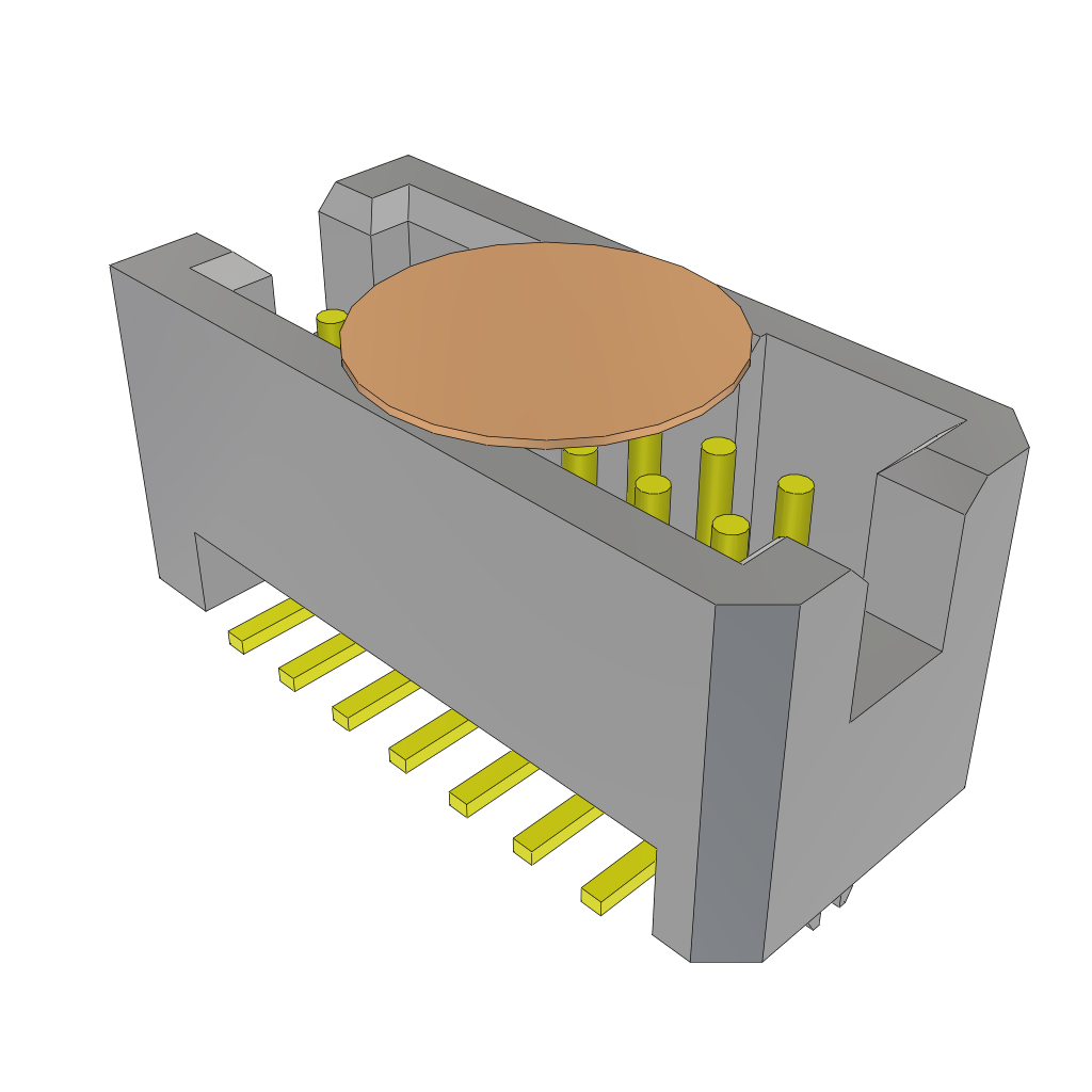Samtec-TFM-107-02-L-D-LC-K-TR Steckverbinderleisten und Leiterplattenbuchsen Conn Shrouded Header (4 Sides) HDR 14 POS 1.27mm Solder ST Top Entry SMD TIGER EYE™ T/R