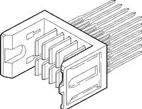 Amphenol Communications Solutions-89099-112 Steckverbinder, Mutterplatine Conn Hard Metric HDR 10Power POS 2mm Press Fit ST Thru-Hole Tube