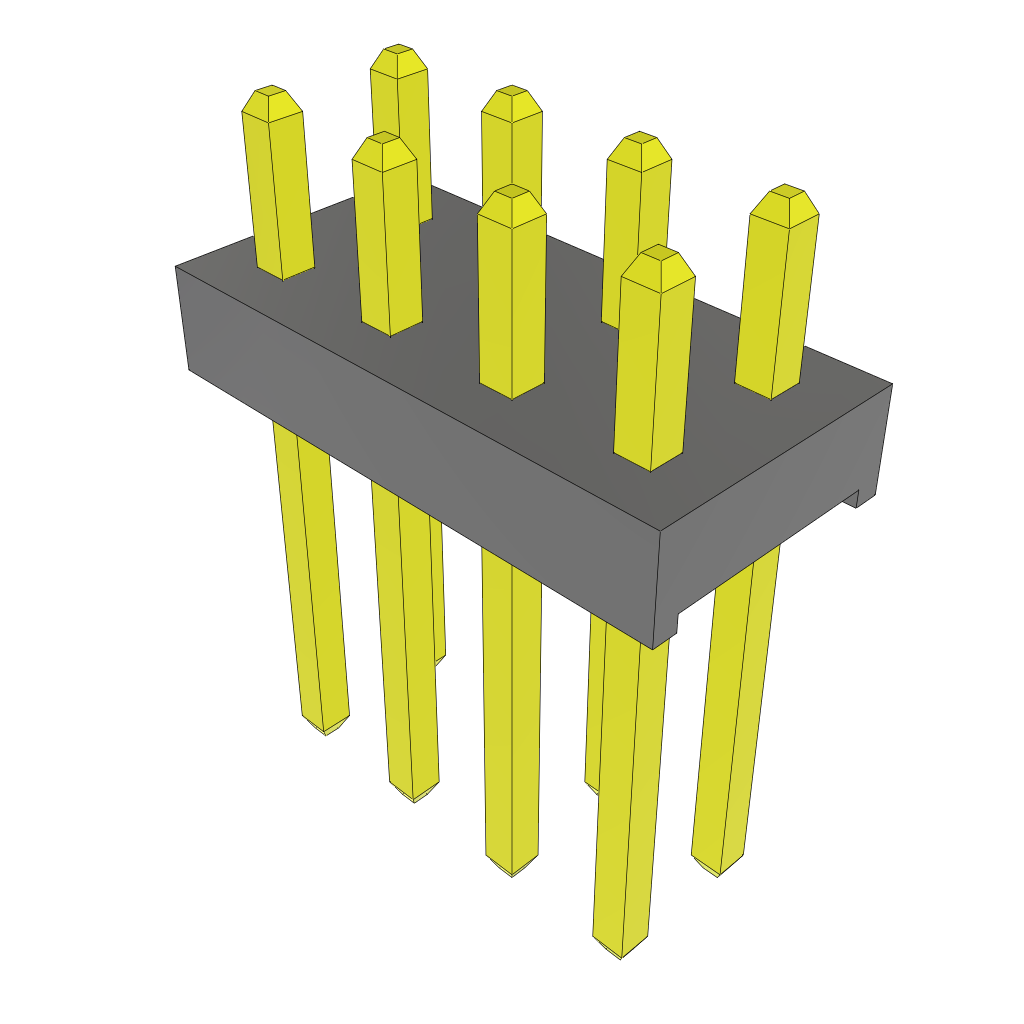 Samtec-MTMM-104-06-G-D-090 Steckverbinderleisten und Leiterplattenbuchsen Conn Unshrouded Header HDR 8 POS 2mm Solder ST Top Entry Thru-Hole Bulk