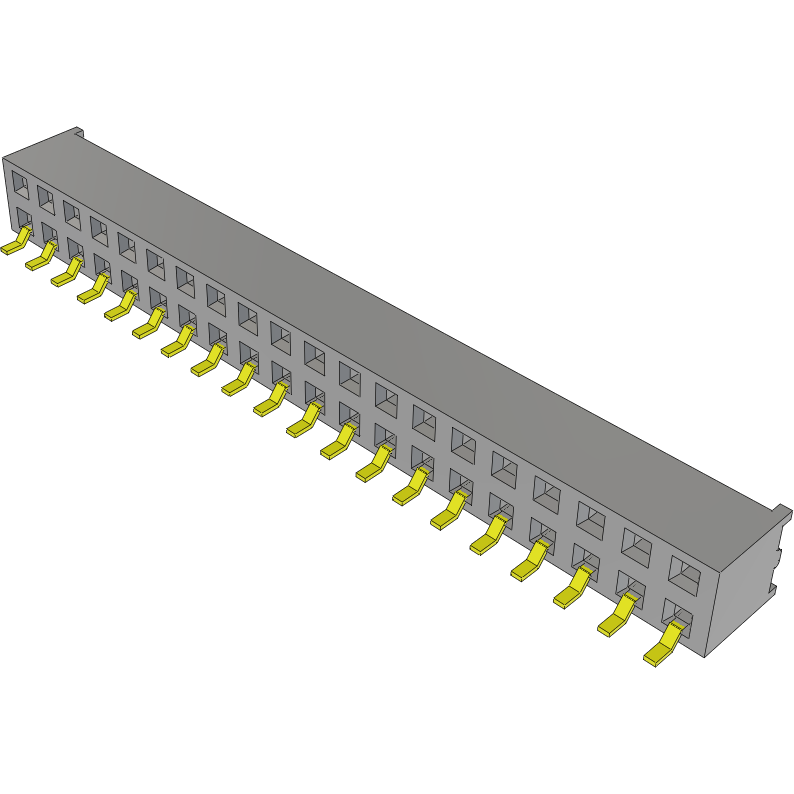 Samtec-MMS-120-02-L-DH Steckverbinderleisten und Leiterplattenbuchsen Conn Socket Strip SKT 40 POS 2mm Solder RA Side Entry SMD Tube