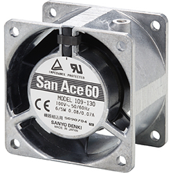 SANYO DENKI-109-133 Gebläse und Lüfter AC Fan Axial Ball Bearing 115V 11.7CFM/14.1CFM 28dB/30dB 60 X 60 X 38mm
