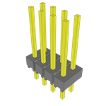 Conn Unshrouded Header HDR 8 POS 2.54mm Solder ST Top Entry Thru-Hole Bulk