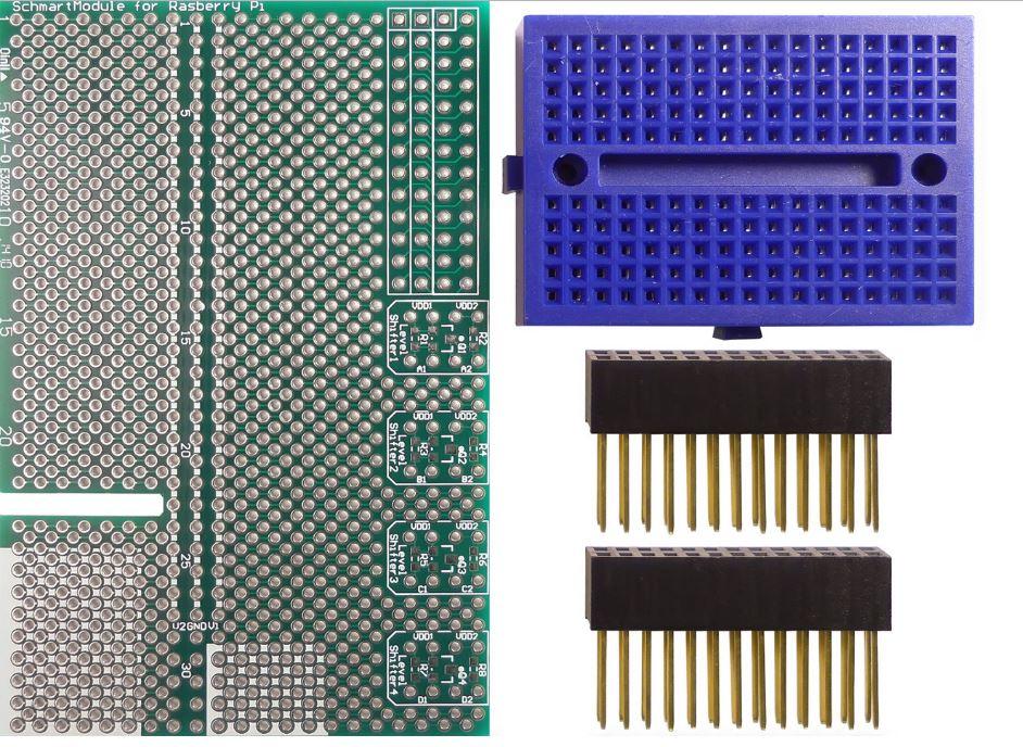 SchmartBoard-710-0010-27 Kit e strumenti di sviluppo ez .65mm Pitch, 16 Pin QFP/QFN Raspberry Pi Add-on Board Kit