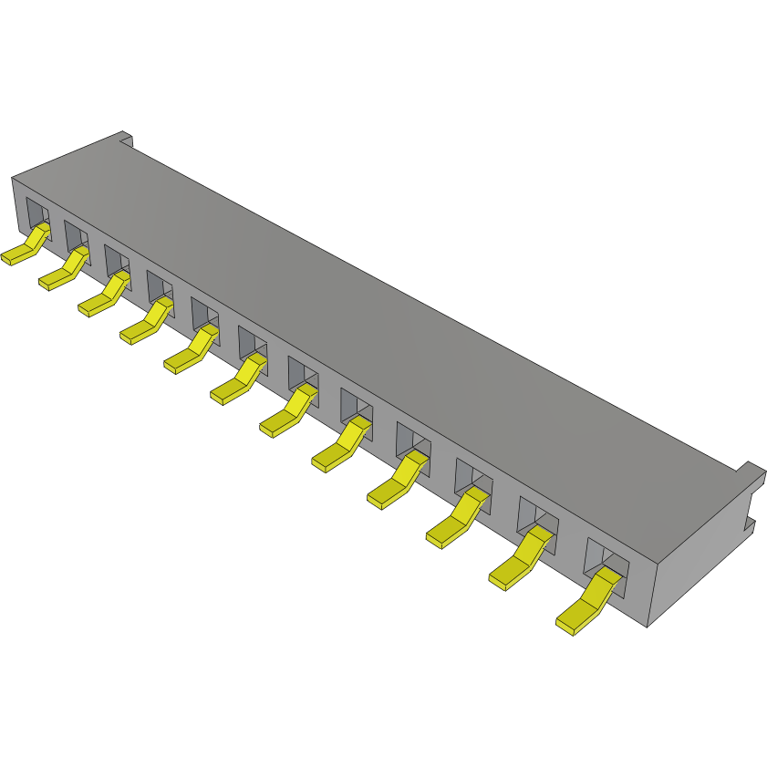 Samtec-MMS-112-02-F-SH Connector Headers and PCB Receptacles Conn Socket Strip SKT 12 POS 2mm Solder RA Side Entry SMD Tube