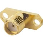 Conn SMA 0Hz to 12.4GHz 50Ohm Solder ST Panel Mount F Gold
