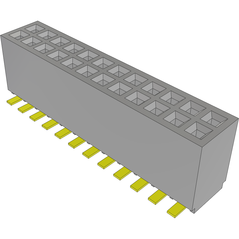 Samtec-SFMC-112-T2-SM-D Steckverbinderleisten und Leiterplattenbuchsen Conn Socket Strip SKT 24 POS 1.27mm Solder ST Top Entry SMD TIGER EYE™ Tube