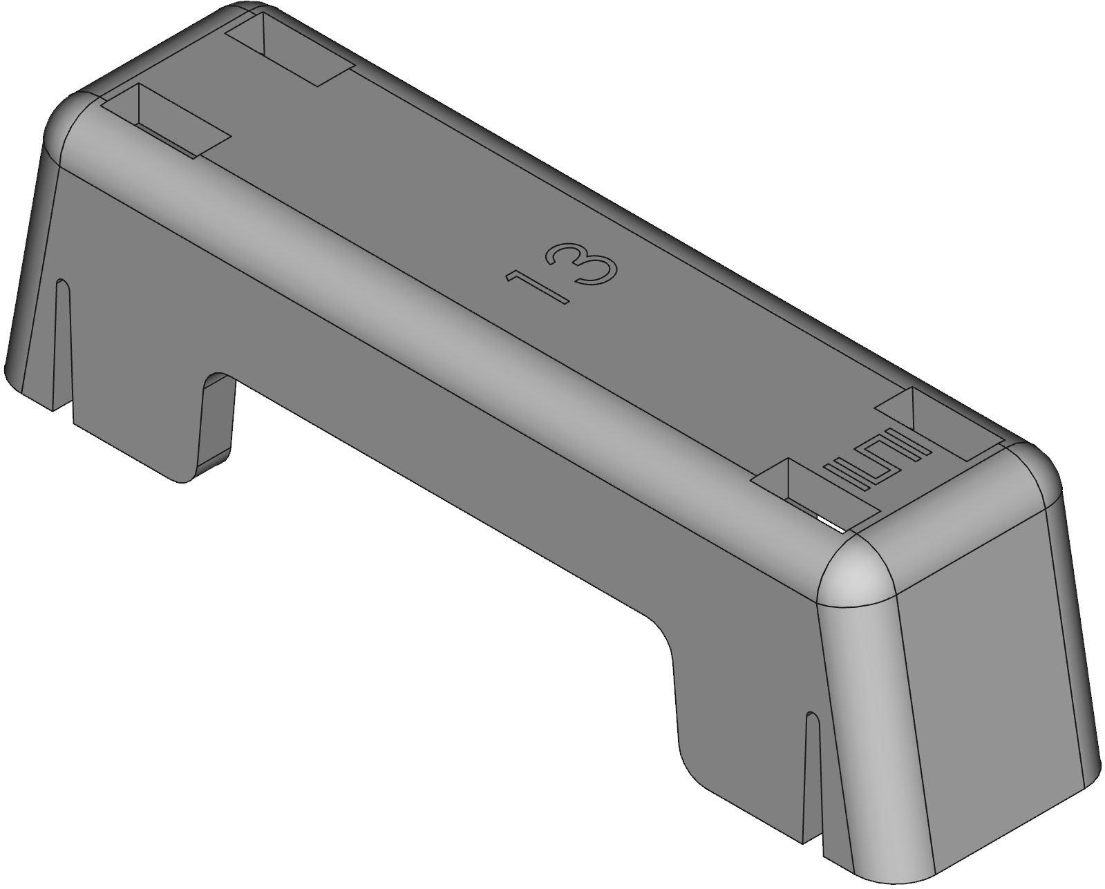 Samtec-ECF-13 Accesorios del conector Connector Accessories Ejector Header Cap Straight