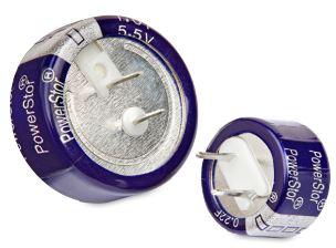 Eaton-KW-5R5C224H-R Elektrische Doppelschichtkondensatoren – Superkondensatoren Cap Supercap 0.22F 5.5V -20% to 80% ( 13.5 X 8.3mm ) Radial Stacked Coin 5mm 50 Ohm 2000h 85°C