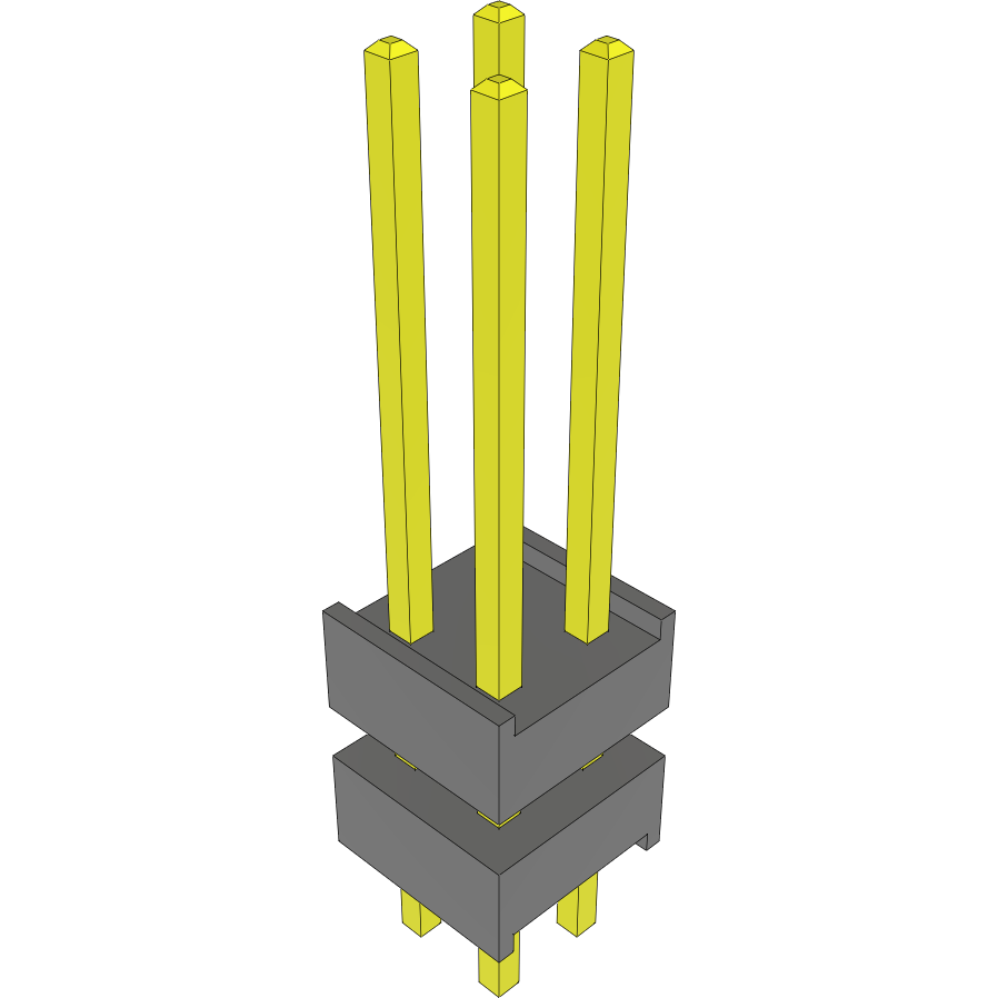 Samtec-DW-02-10-T-D-254 Steckverbinderleisten und Leiterplattenbuchsen Conn Board Stacker HDR 4 POS 2.54mm Solder ST Top Entry Thru-Hole Bulk
