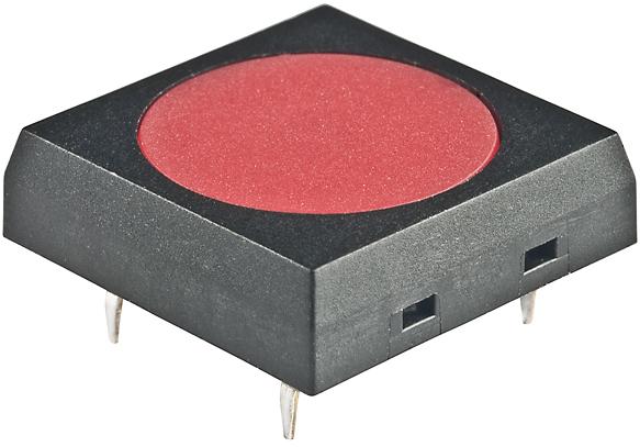 NKK Switches-JF15SP2C Tastschalter Switch Tactile OFF (ON) SPST Flush Round Button PC Pins 0.05A 24VDC 500000Cycles 3N Thru-Hole