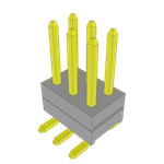 Conn Board Stacker HDR 6 POS 2mm Solder ST Top Entry SMD T/R