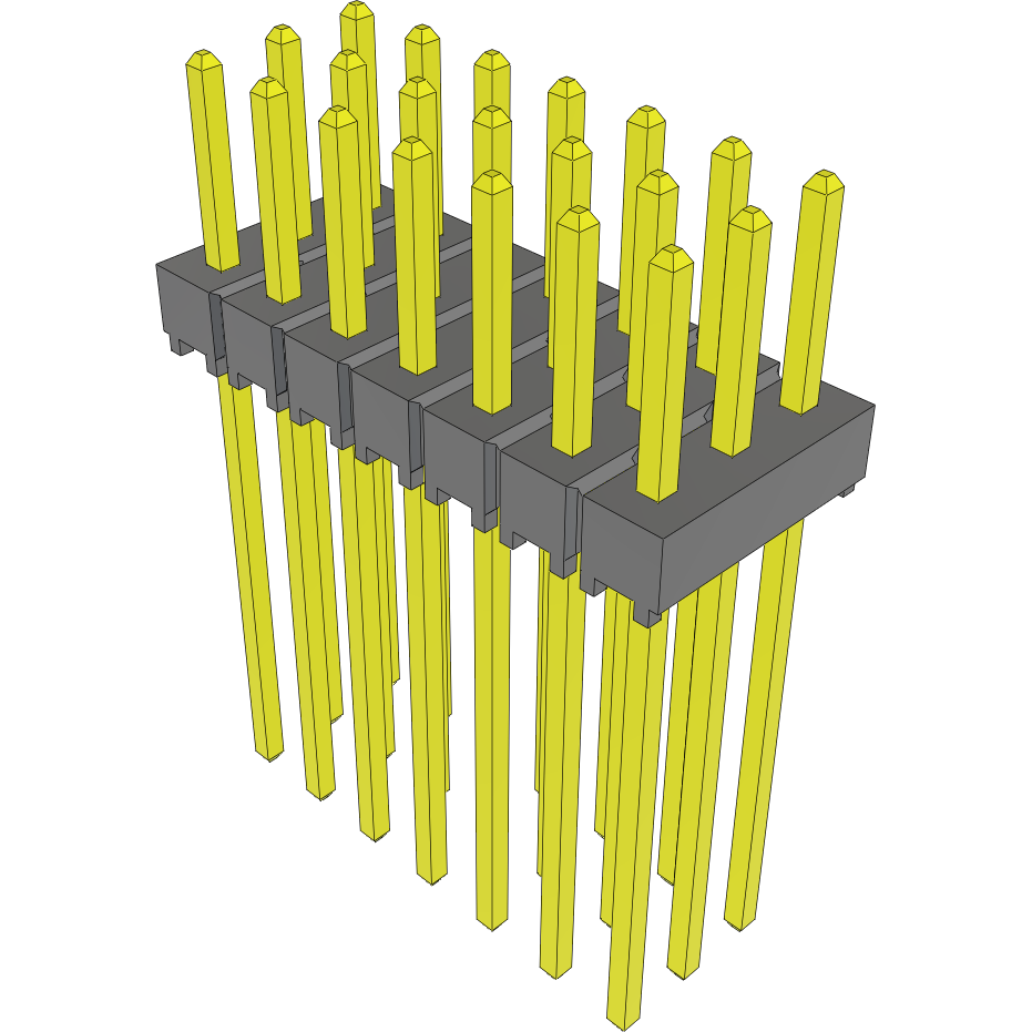 Samtec-TSW-107-11-G-T Piastre connettori e prese PCB Conn Unshrouded Header HDR 21 POS 2.54mm Solder ST Top Entry Thru-Hole Bulk