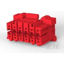TE Connectivity-3-1971905-6 Einzeladersteckverbinder, Gehäuse Conn Housing PL 12 POS 3.3mm Crimp ST Cable Mount Red Bag