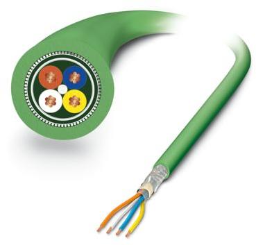 PHOENIX CONTACT-1419152 Kabel, Mehrleiter CAT5 Cable Polyethylene 4Conductors 22AWG 6.7mm Green Polyvinyl Chloride 100m