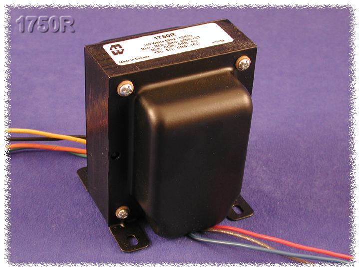 Hammond Manufacturing-1750R Audio Transformers Audio Transformer 11.11:1 2250Vrms 25.72Ohm/12.86Ohm Prim. DCR 0.222Ohm Sec. DCR 7 Terminal Wire Lead Flange Mount
