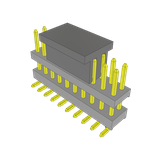 Conn Board Stacker HDR 20 POS 2mm Solder ST Top Entry SMD Tube