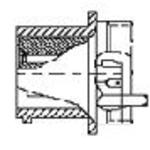 Conn Circular PIN 6 POS Crimp ST Wall Mount 6 Terminal 1 Port